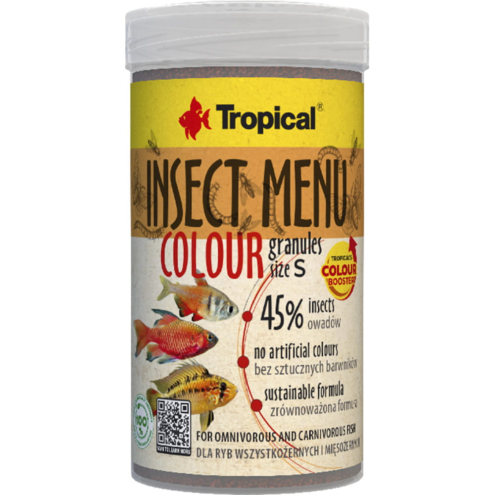 Tropical Insect Menu Colour Granules Size S 100ml pokarm dla ryb akwariowych